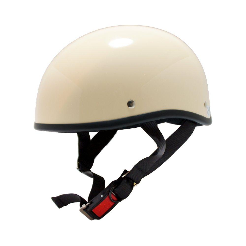 Ducktail Motorcycle SG Mark One Size Fits Most B&B BB-700 Helmet, Certified, Ivory,