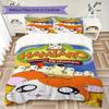 Set Copripiumino Trapuntato con Fantasia Hamtaro Copripiumino Federa Decorazione per la Casa Regalo di Compleanno (1 * copripiumino + 2 * federe senza imbottitura)