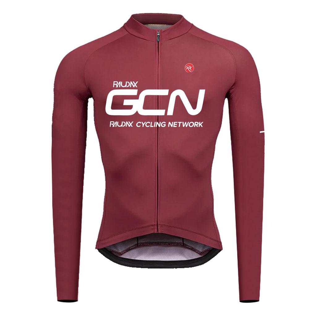Raudax GCN Man's Long Sleeves Cycling Jersey Sets Mountain Bike Cycling Wear Road Bike Cycling Sportswear Ropa Ciclismo Maillot