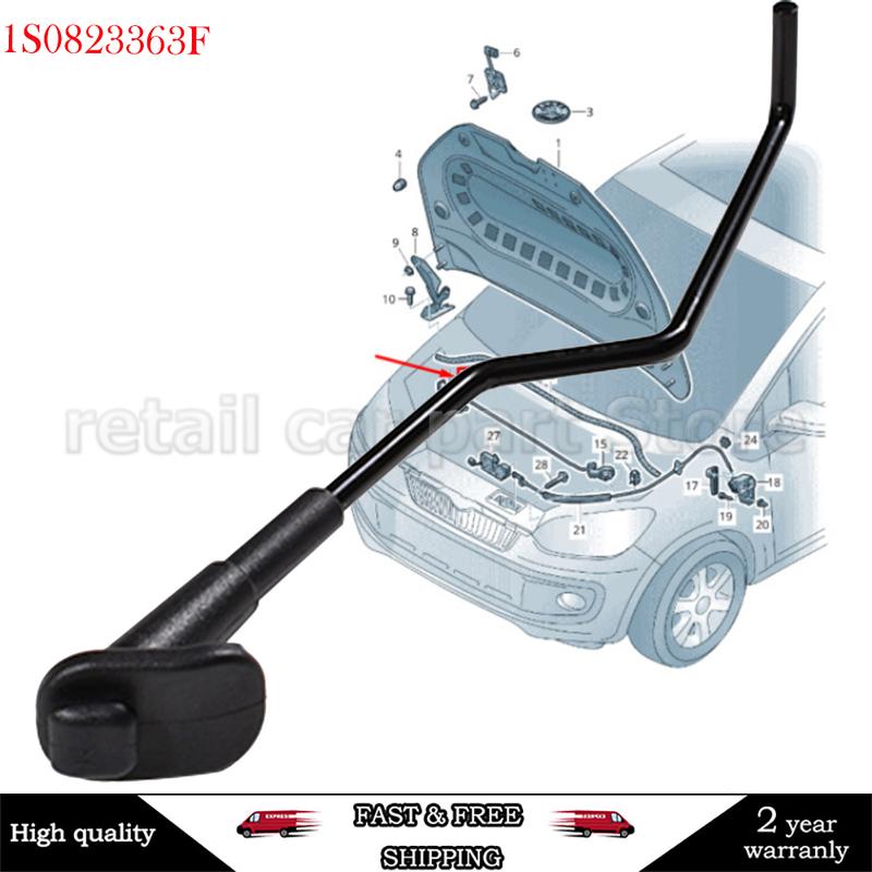 Bonnet Hood Support Rod For VW Up Seat Mii Skoda Citigo E-Citigo 1S0823363F