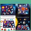 Wooden Childrens Space Education Puzzle With Solar System And Planets For Learning And Cognitive Development