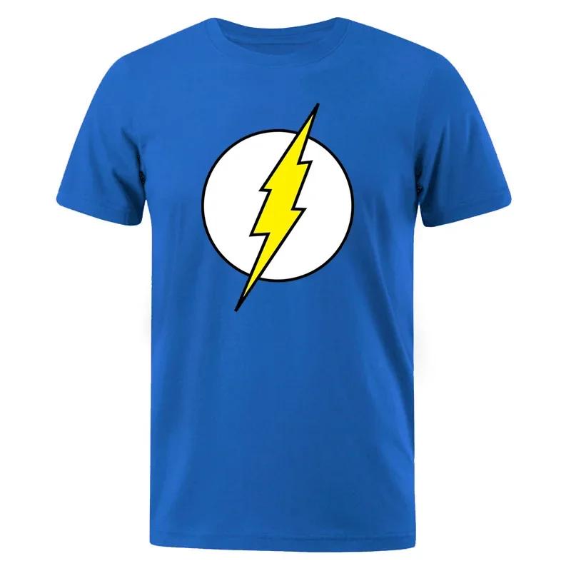 The BIG BANG Theory T Shirt The Lightning Print T-Shirt For Men Cotton Overd Clothing Casual Street Short Sleeved Funny Tees#Color(1)