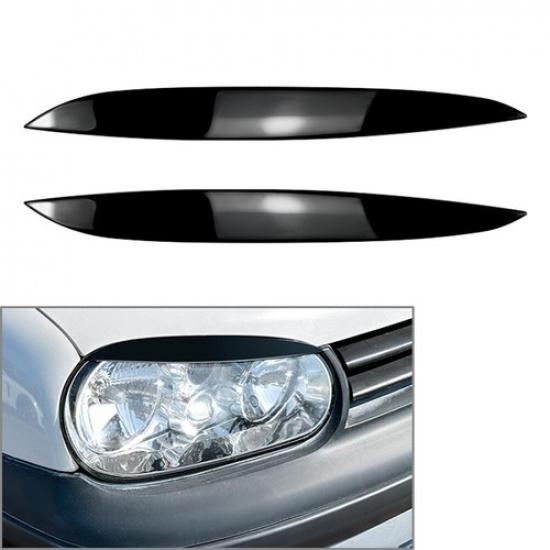1 Pair ABS Car Headlight Eyebrow Eyelid Cover Trim For VW Golf MK4 1997-2005