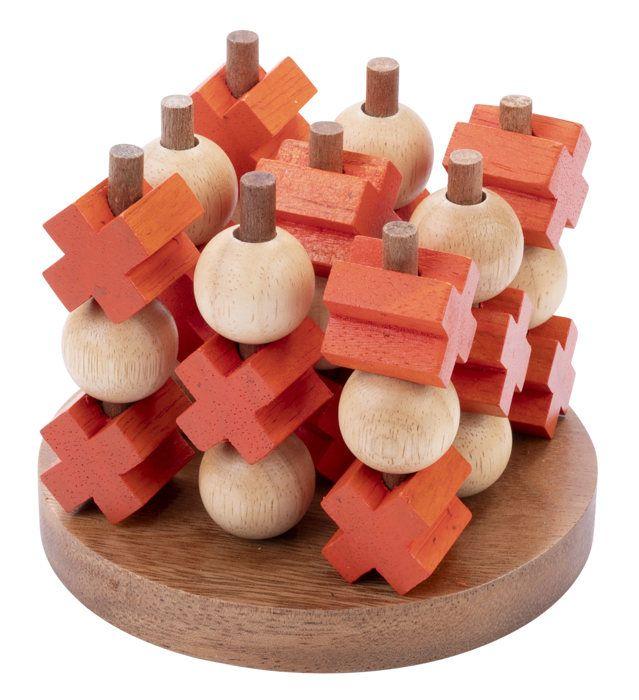 Tic Tac Toe - 3 D - Jeu du Morpion en Bois - XO game -Logique Ambiance - Jeu en bois Ecologique- 2 joueurs - 350410 - Taille M