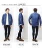 Top Denim Western Shirt Long Sleeve ET2129 Medium Blue L [Edwin] Men's