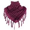 Shemagh Desert Scarf Colorblock Houndstooth Pattern Arab Keffiyeh Shawl Wrap with Tassels Scarves Bandana Head Wraps