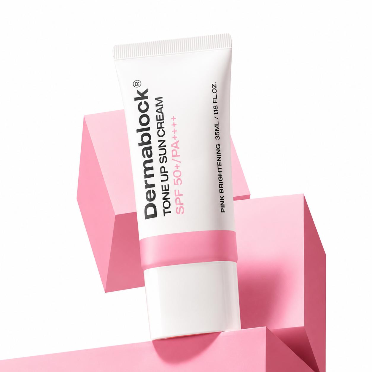 Derma Block Tone Up Sunscreen 35ml Korean Tone Up Sun Cream Brightening UV Protection Makeup Base