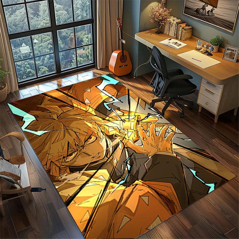 Demon Slayer" Large Area Rug Non Slip Washable Floor Mat Gamer Room Bedroom Home Decor—kwq20