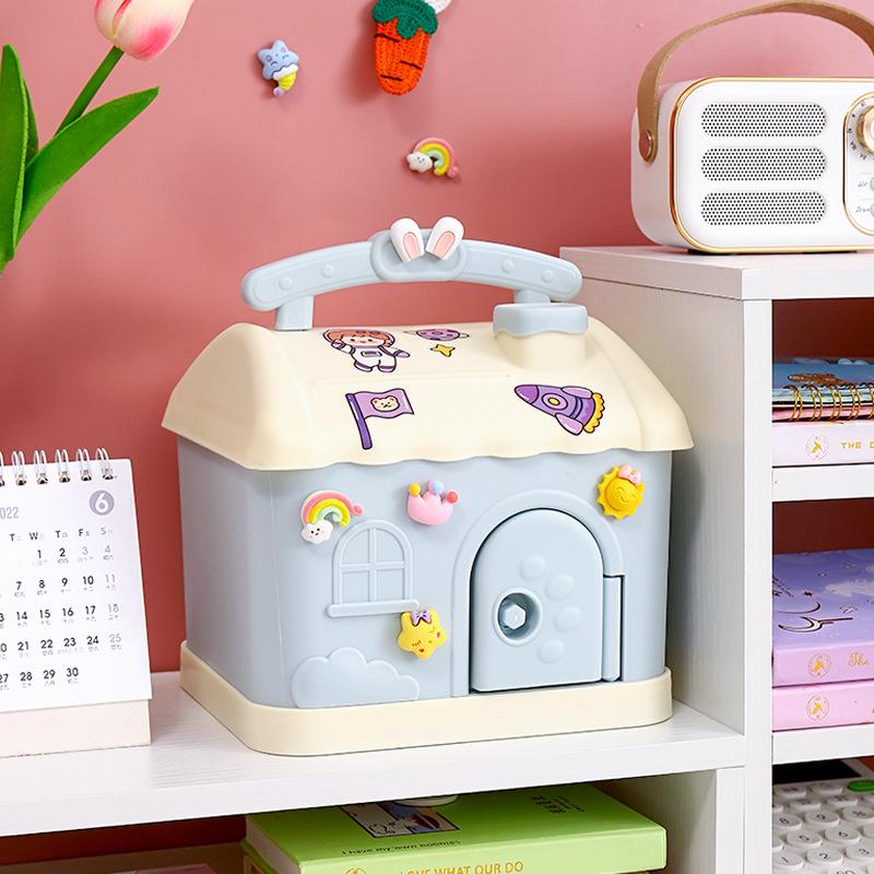 2023 Secure Kids' Piggy Bank with Lock - One-Way Savings Box, Ideal Student Gift