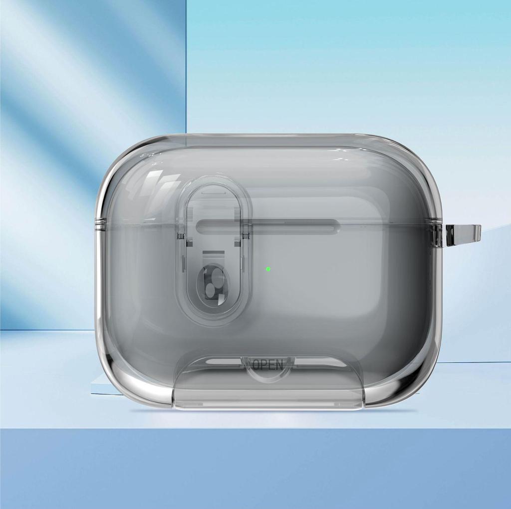 Transparent Protective Case for AirPods Pro 2: Anti-Fall, Manual Opening