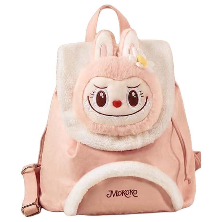 New POP MART Polyester Backpack Women's Pink & White PPMT-2506-133