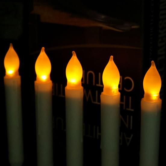 6/12Pcs LED Electronic Candle Battery Operated Flameless Candle Realistic Flickering Flame Holiday Atmosphere Candle