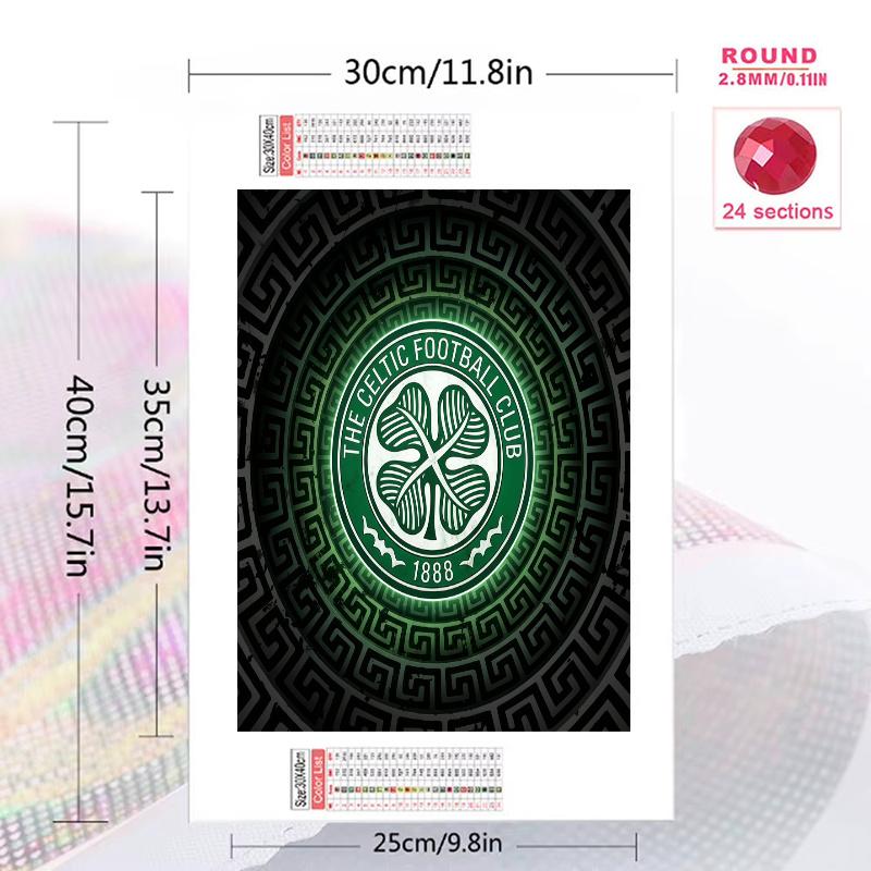 Celtic F.C 100% Round Full Drill 5D DIY Diamond Painting Embroidery Cross Stitch Rhinestone Décor