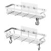 ZISIZ Wall-Mounted Bathroom Storage Shelf with Towel Rack