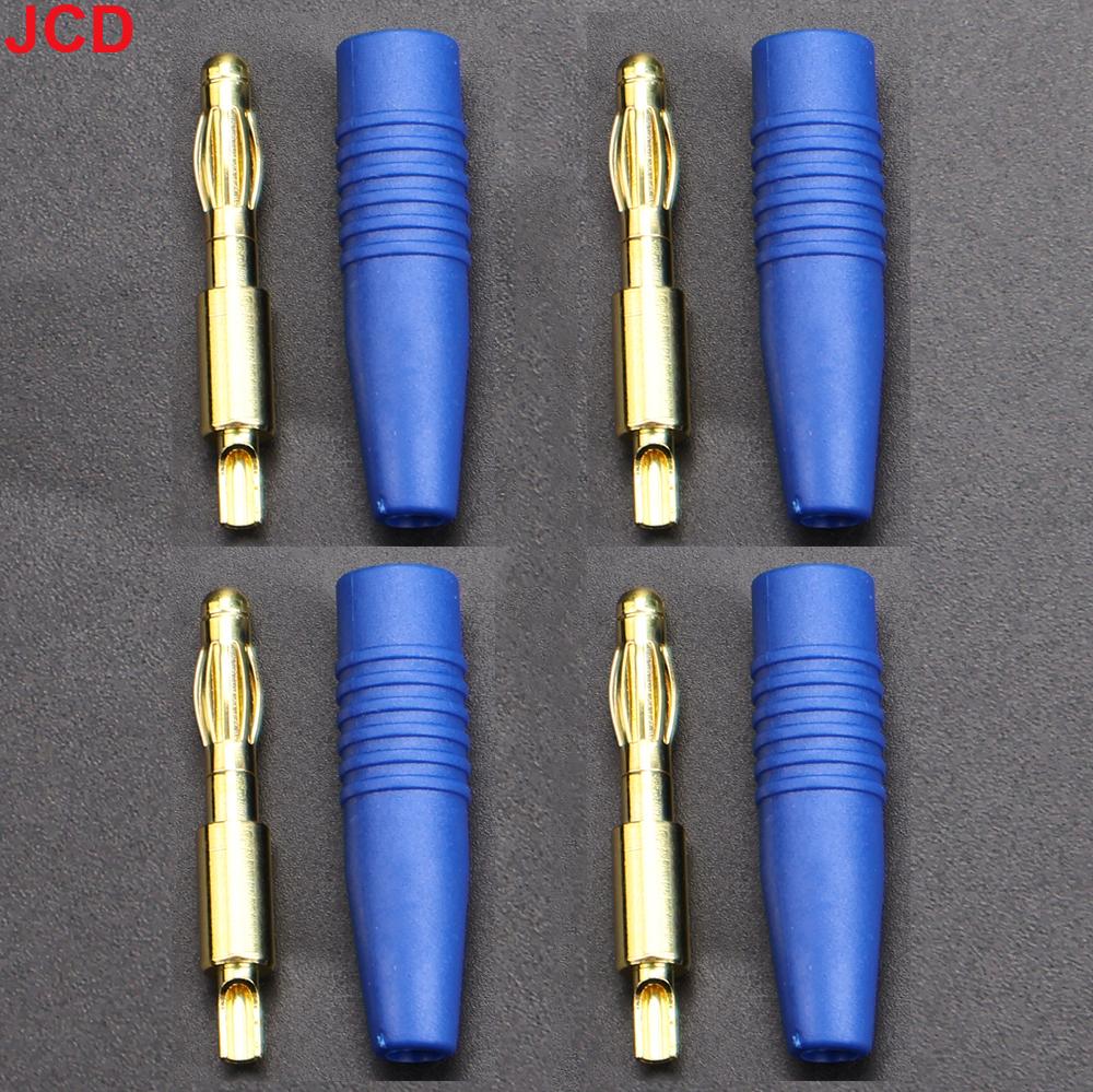 JCD 4pcs New  4mm Plugs Gold Plated Musical Speaker Cable Wire Pin Banana Plug Connectors
