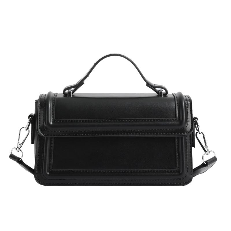 Casual Solid Color Shoulder Bag Spring and Winter New Casual Handbag Fashionable Simple Messenger Small Square Bag