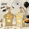 Luminous Party Decorations Halloween Light Up Tombstone Ornaments, Spooky Small Hanging Graveyard Decoration with Seasonal Home Embellishments LED for