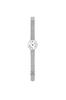 ARNE JACOBSEN STATION 53300-1408, 30mm, Nordic Design, Water Resistant (Quiet Design with No Second Hand), White with Silver Mesh Strap