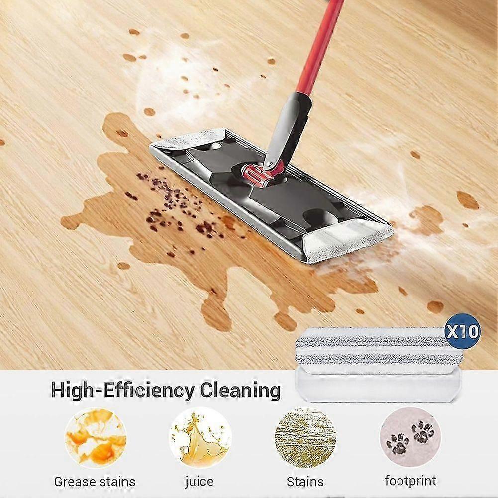 10Pcs Mop Replacement Pads,for O Cedar H2prO Flat Mop System ,Replacment for Vileda H2prO Size Mops 15.94' X 4.33'