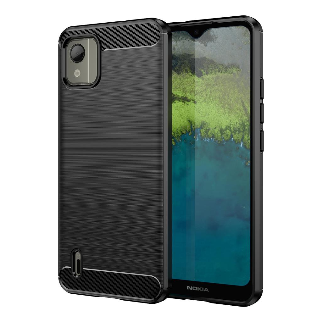 For Nokia C110 nokiac110 Shockproof Matte Case Luxury Carbon Fiber Back Cover for nokia c110 Soft Silicone Protective Back Cases