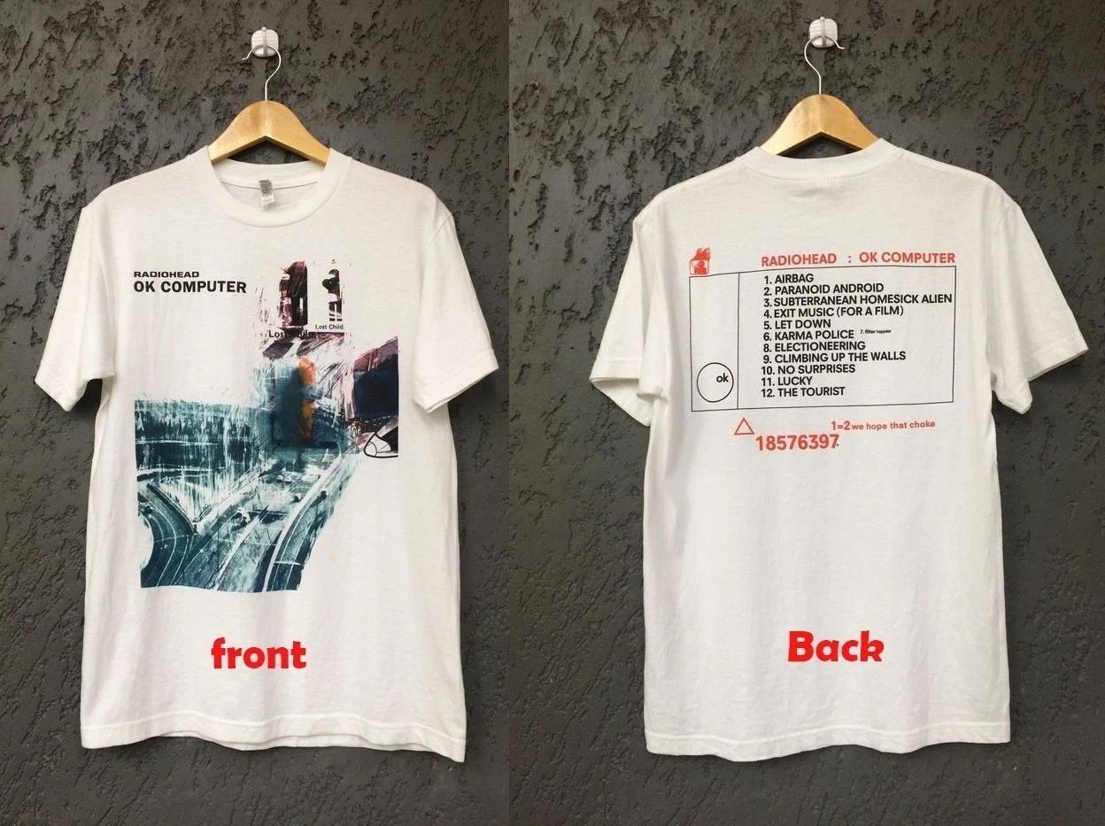 

Radiohead OK Computer Album T-shirt Alternative Rock Fan Tee S-5XL XL