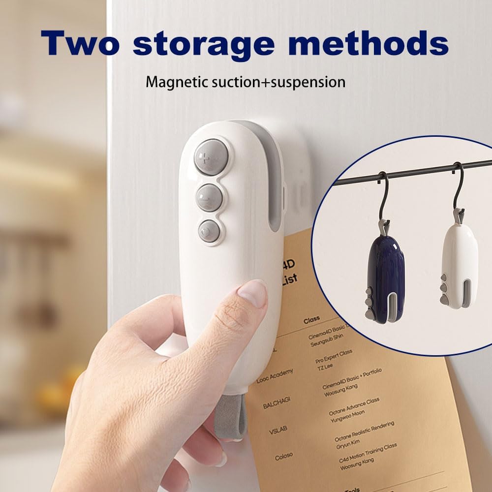 Mini Bag Sealer 2 In 1 Rechargeable Small Bag Sealer for Sealing and Cutting Portable Handheld Vacuum Food Storage Sealer for Chip Bags Snack Bags