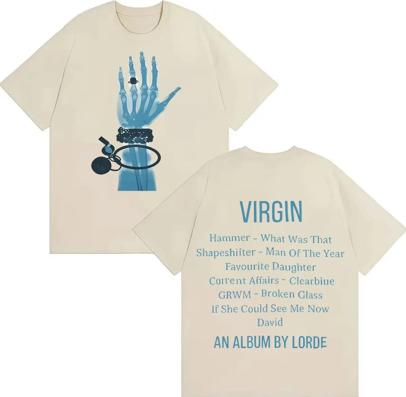 

Unisex Women Gothic Clothes Fashion Tee High Quality Cotton Tshirts Singer Lorde Virgin Album Graphics Tshirt Shirt Short Sleeve 4XL