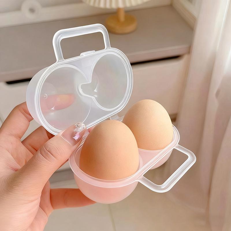 5/10Pcs 2-Cell Outdoor Portable Egg Box Plastictray Refrigerator Egg Storage Box Shock-Absorbing And Anti Drop