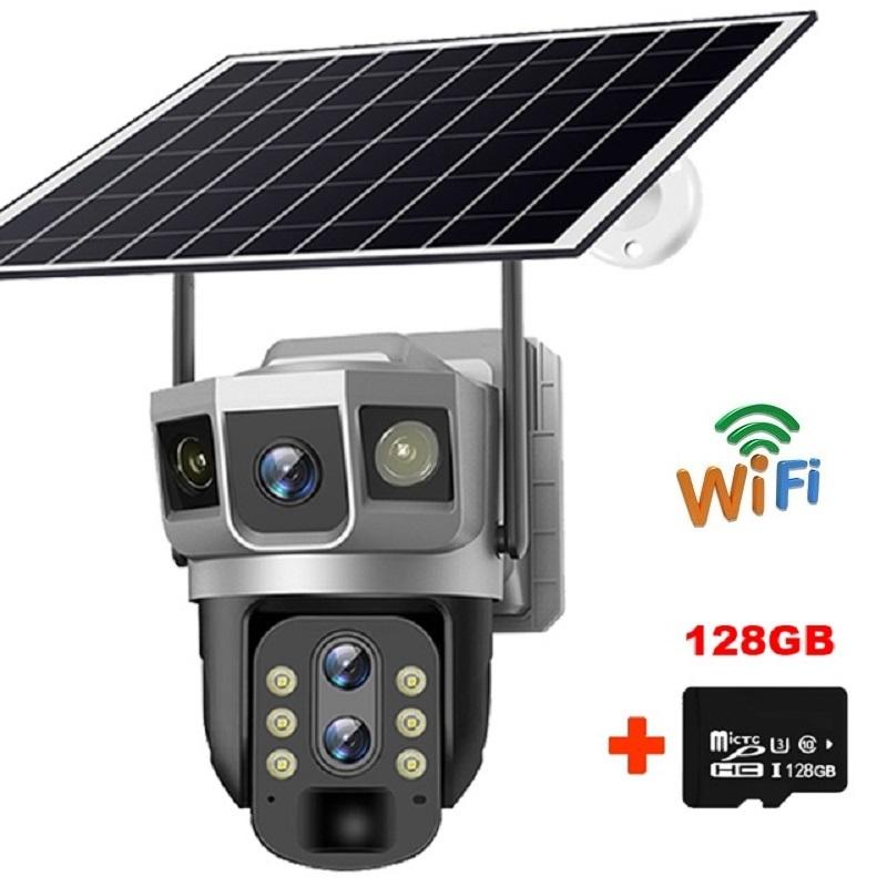 WIFI/4G Solar-powered Surveillance Camera, High-definition Lens PIR Sensor, Night Vision Waterproof IP Camera, CCTV Security Monitor