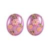 2024 Pearl Heart Flower Oil Painting Enamel Stud Earrings - Advanced Design Jewelry