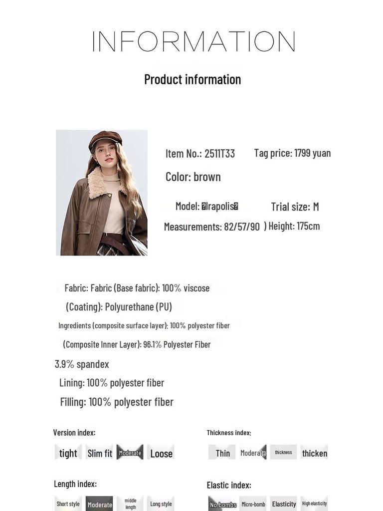 Dámská bunda Betu s klopami z texturované PU kůže