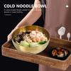2 Pcs Stainless Steel Salad Bowl Food Tableware Vegetable Rice Mixing Container Noodle