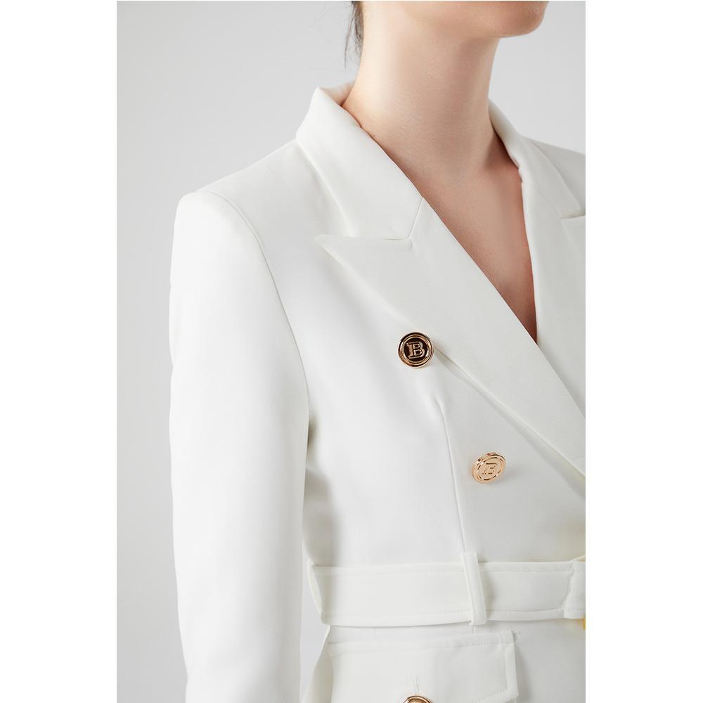 Classic Style Office Women Pocket Blazers with Blet