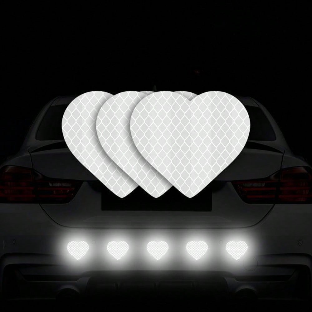 5Pcs Reflective Stickers Car Reflective Strips Night Warning Truck Reflective Stickers  Creative Stickers