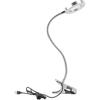 ZJchao Magnifying Lamp, 2.5X Cold Light Lamps with Clamp Desk Magnifier LED USB Beauty Lamp Metal Tube Clip Swing Arm Desk Lamp Book Reading Light