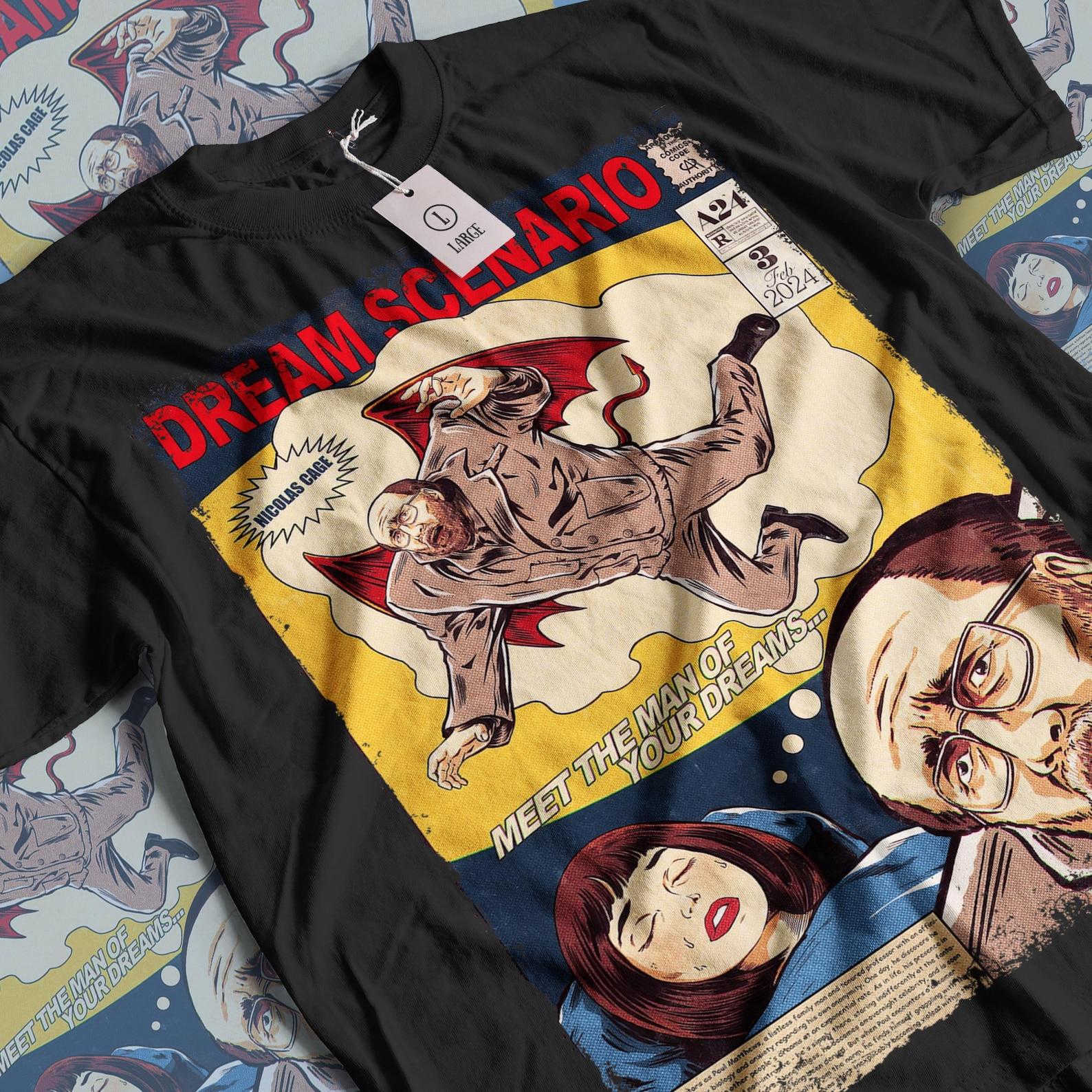 Dream Scenario Movie T-Shirt: Nicolas Cage Graphic Tee M