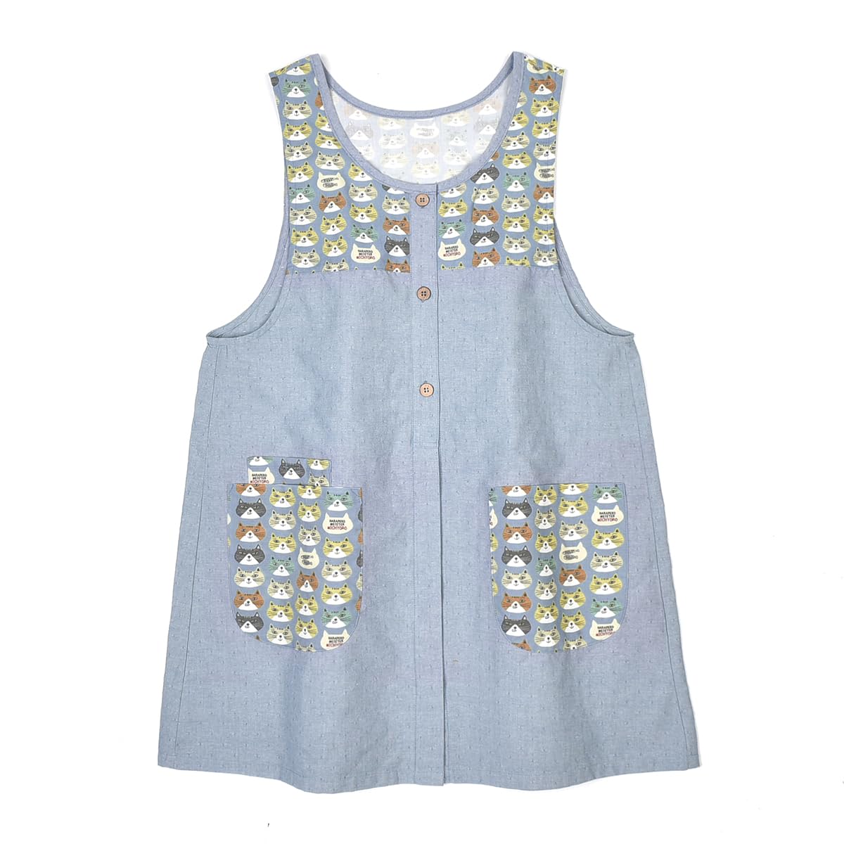 

Front button a la carte apron 258054 Blue [Kusuguru Japan] M-L синий