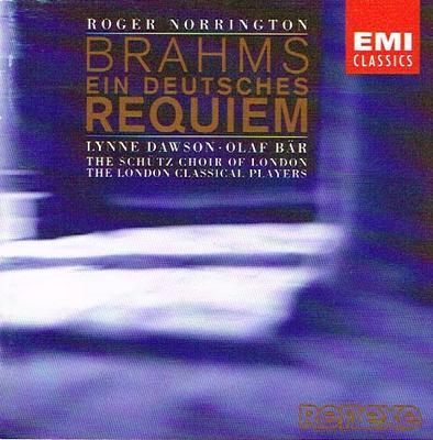 CD JOHANNES BRAHMS - LYNNE DAWSON, OLA - Ein Deutsches Requiem - Begr?bnisge CDC7546582 EMI Classics 1993 Germany Classical Used