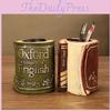 Ретро Дизайн Книги Смола Підставка для Ручок Креативний Настільний Декор з Багатофункціональним Зберіганням