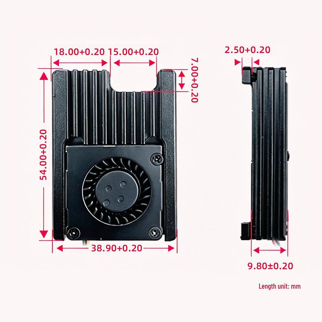 Raspberry Pi CM5/CM4 Heatsink with PWM Fan & Thermal Paste