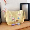 Nylon Yellow Crossbody Bag Embroidery Students Messenger Pouch Ugly and Cute Shoulder Bag  Women