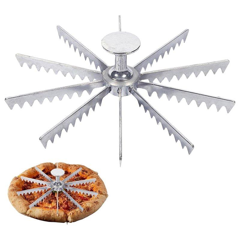 ABBP-Alloy Pizza Cutter Gear Mechanism-Guideline Portion Divider For Even, Slicing In 6, 8, 10 Inch Options