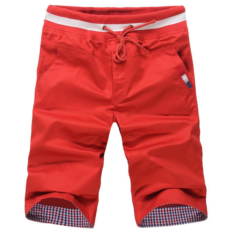 Men Cotton Shorts Summer Style Shorts Men's Pure Color Shorts Beach Shorts Men's Trousers