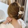 Women's Romantic Flower Point Pearl Big Hair Clip