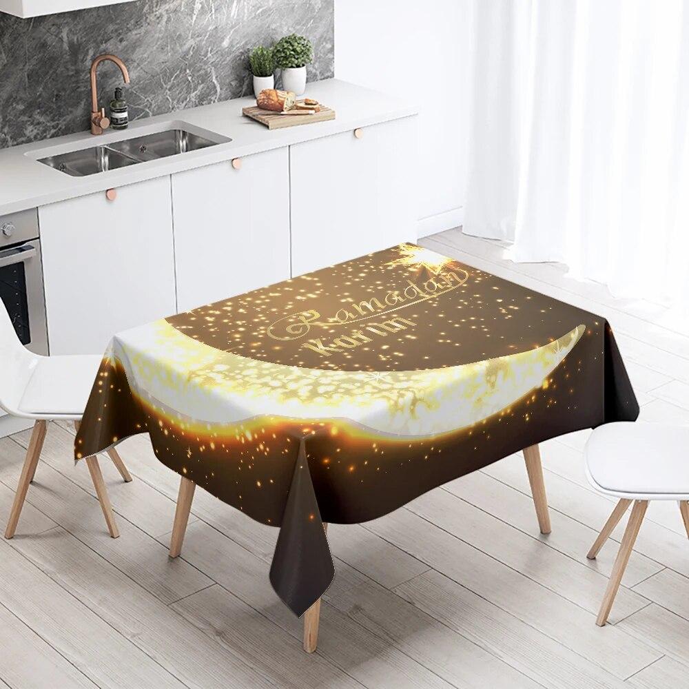 Eid Decoration Tablecloth Waterproof and Oil-proof Tablecloth Restaurant Banquet Home Kitchen Table Decoration