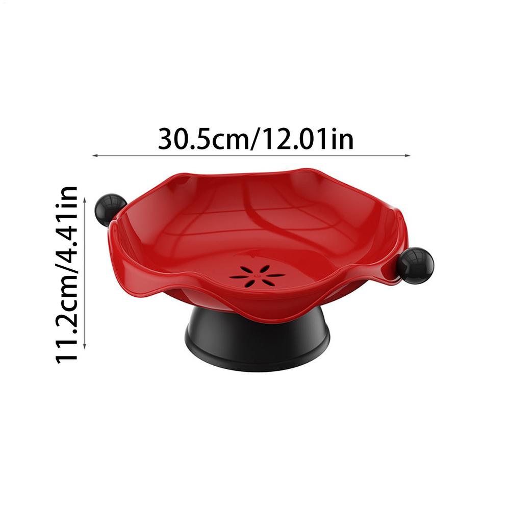 

Fruit Plate With Draining Aesthetic Raised Base Display Party Food Trays Cookie Platter For Chocolate Dessert Cake Watch Key червоний