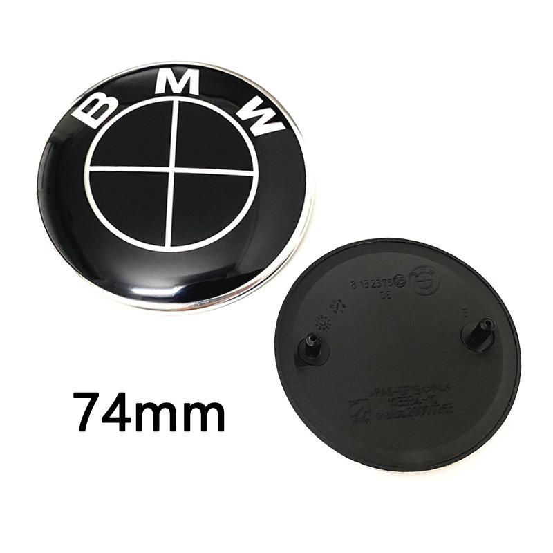 DECW8 82mm 74mm ABS Hood Trunk Emblem Badge 2-Pin Replacement For BMW E46 E90 F30 F10 E60 X3 X5 1 3 5 7 Series Auto Tuning Accessory