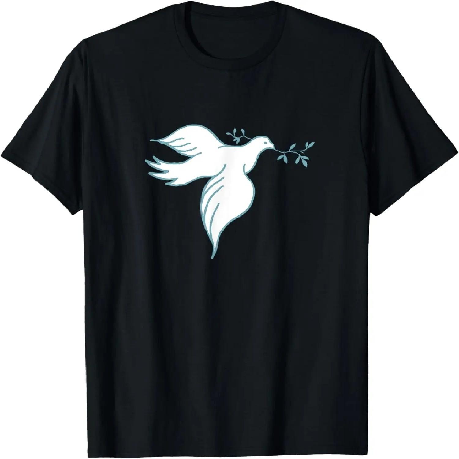 White Peace Dove for Peace with Laurel T-Shirt S