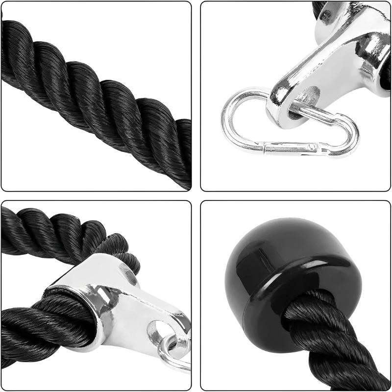 Double Head Pull Rope Gym Equipment for Biceps Triceps Training with Gantry Frame and Lower Press Handle for Muscle Building