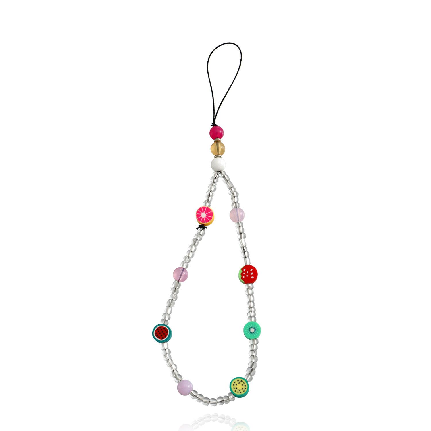 INS trendy mobile phone chain beaded lanyard, mobile phone case pendant pendant, hand-woven pendant DIY mobile phone lanyard